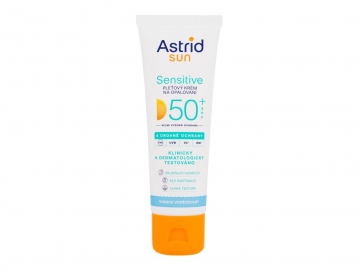 Astrid Sun Sensitive Face Cream Face Sun Care 50ml SPF50+ Sauļošanās krēmi