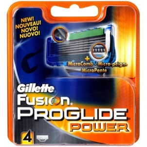 Atsarginės galvutės Gillette Gillette Fusion ProGlide Power 4 vnt Depilācijas līdzekļi