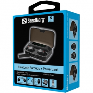 Ausinės Sandberg 126-38 Bluetooth Earbuds + Powerbank