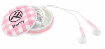 Ausinės Tellur In-Ear Headset Berry, Carrying Case pink