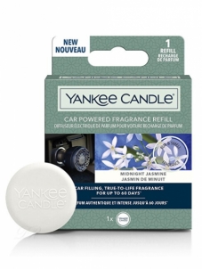 Automobilio kvapas Yankee Candle Car Power Diffuser Car Cartridge Midnight Jasmine 1 pc Mājas smaržas