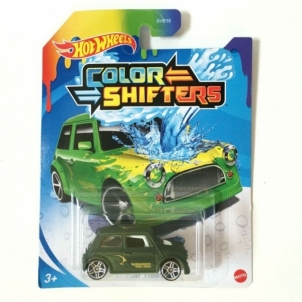 Automobilis GVL70 / BHR15 Hot Wheels Color Shifters - Mini Cooper Color-Changing Green Yellow Mattel 