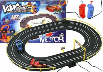 Automobilių trasa 184 cm su 2 automobiliais ir nuotolinio valdymo pultais Car racing tracks for kids