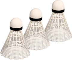 Badmintono plunksniukai AVENTO 65SD, balti / juodi, 3 vnt. Badmintono muselės