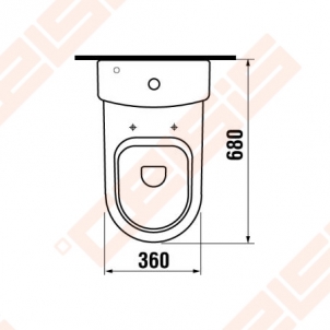 tank wc „Mio“ rectangle, lower input