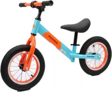 Balansinis dviratukas - Moovkee, 12 colių, mėlynai oranžinis