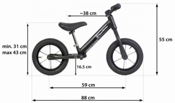 Balansinis dviratukas HyperMotion Covaggio Alu black