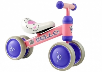 Balansinis dviratukas su dvigubais ratais "Bello", rožinis