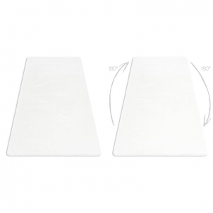 Baltas kailio imitacijos kilimas POSH | 160x220 cm