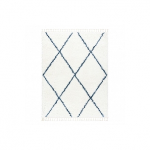 Baltas kilimas su mėlynais akcentais UNION | 120x170 cm