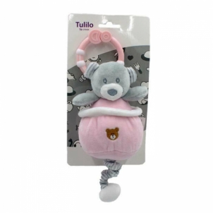 Barškutis - meškutis 13 cm, rožinės spalvos Toys for babies