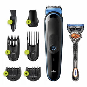 Shaver Braun Beard, hair and hair trimmer MGK5245 Blue Shaving