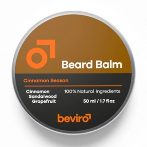 Barzdos balzamas BEVIRO su greipfruais, cinamonu ir sandalmedžiu 50 ml Priemonės barzdos ir ūsų priežiūrai
