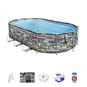 Baseinas "Bestway Power Steel Comfort Jet", 610 x 366 x 122 cm Outdoor swimming pools