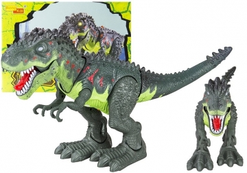 Baterijomis valdomas dinozauras „Tyrannosaurus Rex“, žalia Žaislai berniukams