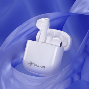 Belaidės ausinės Tellur Aura True Wireless Earphones APP white