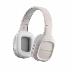 Belaidės ausinės Tellur Green Bluetooth Over-Ear Headphones Pulse Foldable cream 