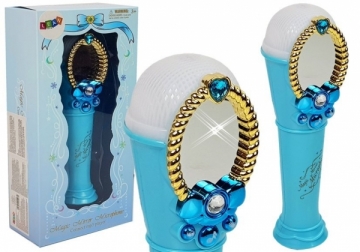 Belaidis mikrofonas su magišku veidrodėliu, mėlynas Muzikiniai žaislai