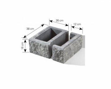 Concrete fence block A-1 (smėlio)