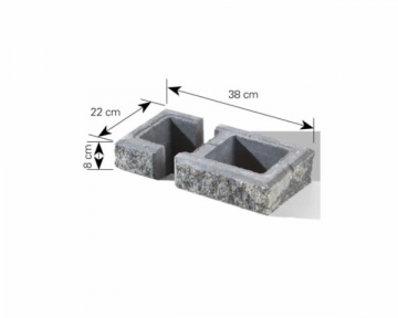 Concrete fence block F2 (galimybė rinktis spalvą)