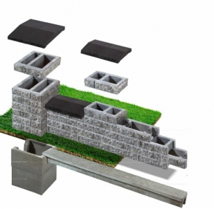Concrete fence block F2 (galimybė rinktis spalvą)