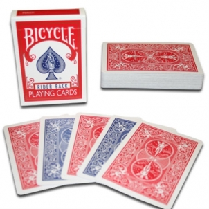 Bicycle Double Back Raudona/Mėlyna kortos Kārtis, pokera čipi un komplekti