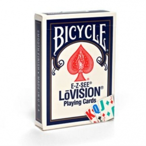 Bicycle E-Z-SEE LoVision kortos (Mėlynos) Kārtis, pokera čipi un komplekti