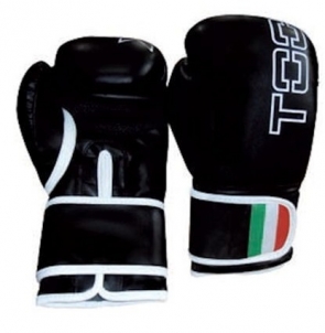 Bokso pirštinės TOORX Leopard 12oz juoda eko oda Boxing gloves