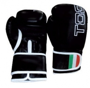 Bokso pirštinės TOORX Leopard 8oz juoda eko-oda Boxing gloves