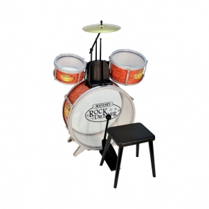Būgnai Drum set 4 pcs with stool and 2 sticks