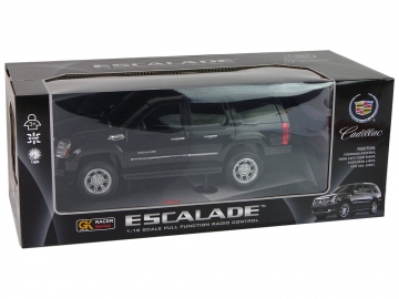 Cadillac Escalade R/C 1:16 nuotoliniu būdu valdomas automobilis, juodos spalvos