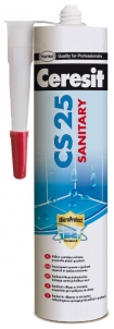 Ceresit CS25-07, 280 ml, pilkas sanitarinis silikonas Силиконовые герметики