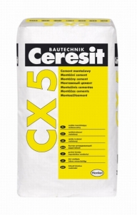 Ceresit CX5, 25 kg, montažinis cementas Kompensācijas maisījumi