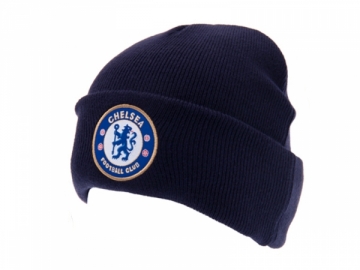 Chelsea F.C. atlenkta žieminė kepurė (Tamsiai mėlyna)