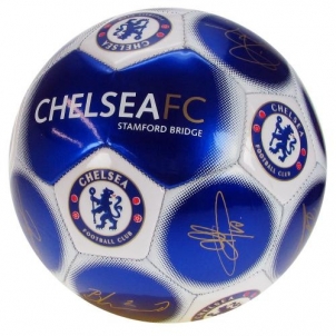 Chelsea F.C. futbolo kamuolys (Mėlynas su parašais)