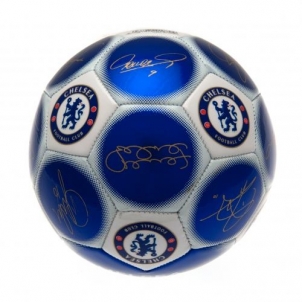 Chelsea F.C. futbolo kamuolys (Mėlynas su parašais)