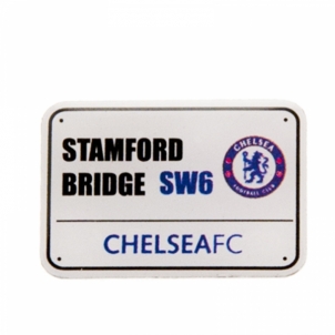 Chelsea F.C. prisegamas stadiono adreso ženklelis