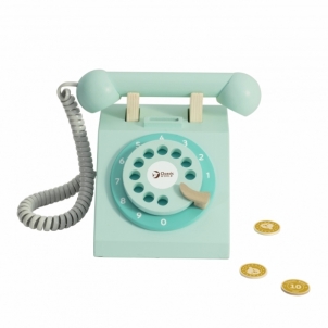 Classic World klasikinis medinis vaikiškas telefonas 
