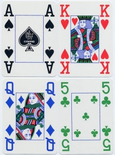 Copag 4 Colour pokerio kortos (Raudonos)