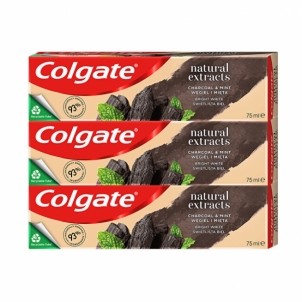 Dantų pasta Colgate Activated charcoal Natura l s toothpaste with Charcoal Trio 3 x 75 ml 