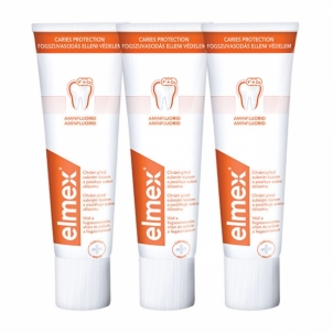 Dantų pasta Elmex Toothpaste Caries Protection 3 x 75 ml Dantų pasta, skalavimo skysčiai