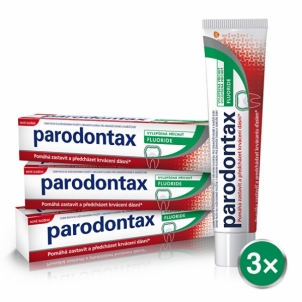 Dantų pasta Parodontax Toothpaste anti-bleeding Fluoride Tripack 3 x 75 ml Dantų pasta, skalavimo skysčiai