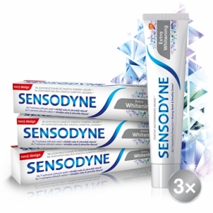 Dantų pasta Sensodyne Whitening Toothpaste Extra Whitening Tripack 3 x 75 ml