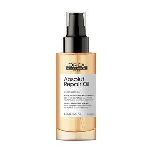 Daugiafunkcinė priemonė pažeistiems plaukams L´Oréal Professionnel Multifunctional oil rinse-free treatment with protein and golden quinoa for dry and damaged hair Expert Absolut Repair - 90 ml 