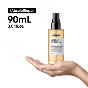 Daugiafunkcinė priemonė pažeistiems plaukams L´Oréal Professionnel Multifunctional oil rinse-free treatment with protein and golden quinoa for dry and damaged hair Expert Absolut Repair - 90 ml