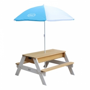 Daugiafunkcinis sodo stalas - Nick AXI, su mėlynu skėčiu