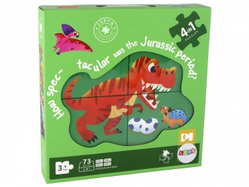 Dėlionė 4in1 Dinozaurai, 73 el. Jigsaw for kids