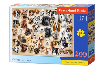 Dėlionė Castorland Collage with Dogs, 200 dalių 