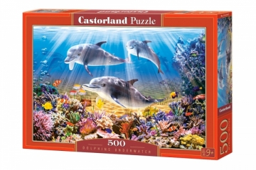 Dėlionė Castorland Dolphins Underwater, 500 dalių Jigsaw for kids