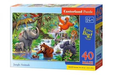 Dėlionė Castorland Jungle Animals, 40 dalių Dėlionės vaikams